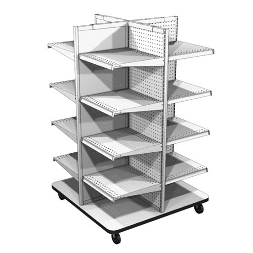 Lozier 4-Way Displayer with Wood Caster Base